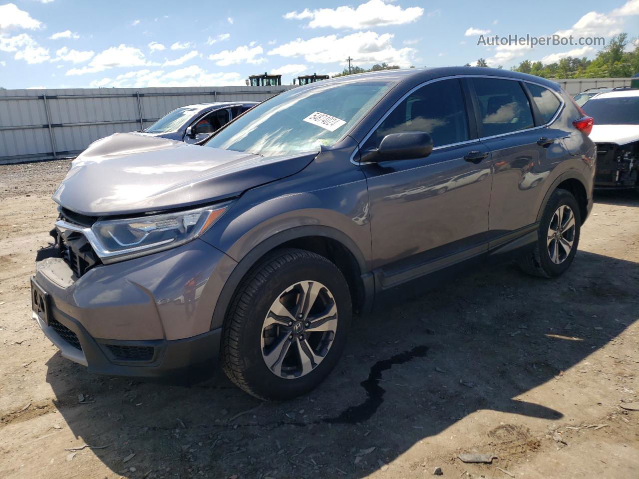 2018 Honda Cr-v Lx Gray vin: 2HKRW6H35JH206314