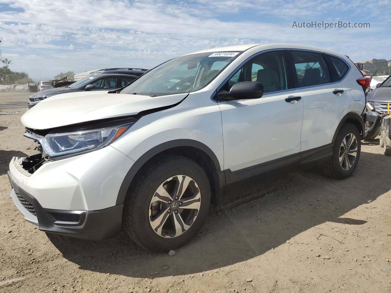 2018 Honda Cr-v Lx White vin: 2HKRW6H35JH210556