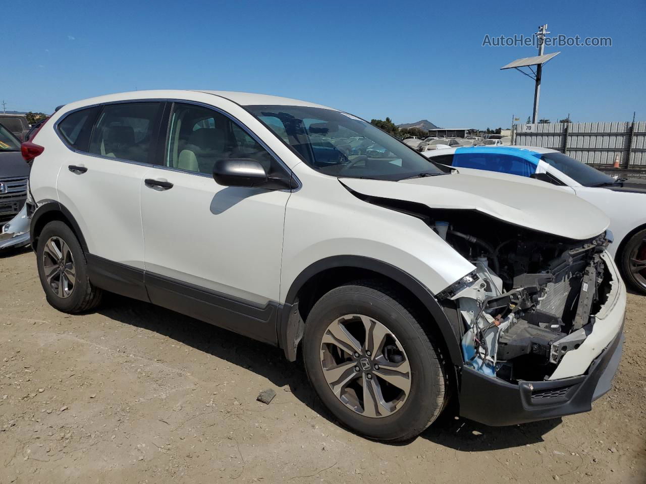 2018 Honda Cr-v Lx White vin: 2HKRW6H35JH210556