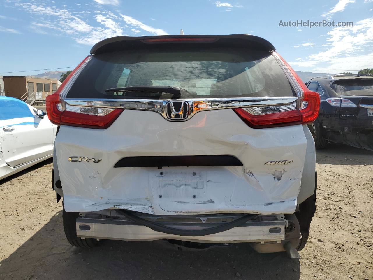 2018 Honda Cr-v Lx White vin: 2HKRW6H35JH210556