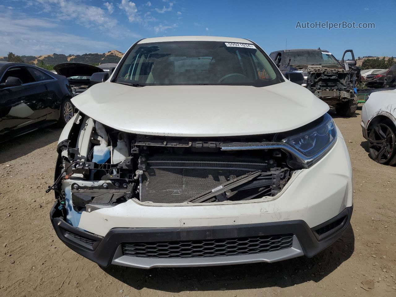 2018 Honda Cr-v Lx White vin: 2HKRW6H35JH210556