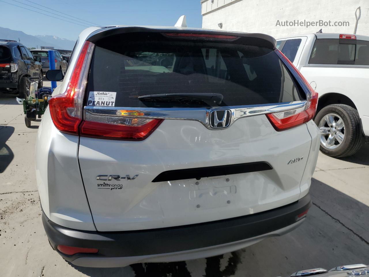 2018 Honda Cr-v Lx White vin: 2HKRW6H35JH231181