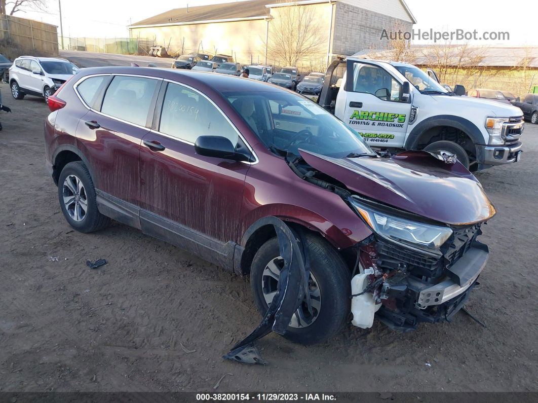 2019 Honda Cr-v Lx Maroon vin: 2HKRW6H35KH203429