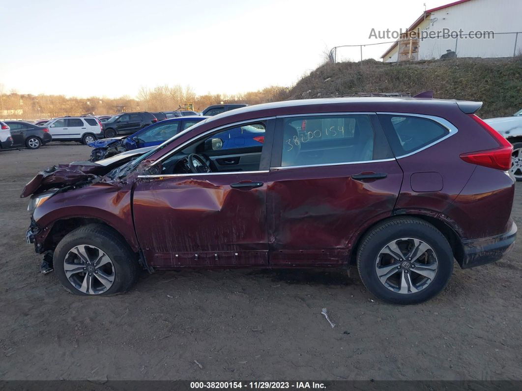 2019 Honda Cr-v Lx Maroon vin: 2HKRW6H35KH203429