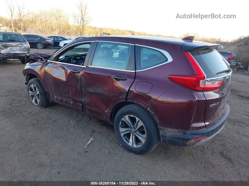 2019 Honda Cr-v Lx Maroon vin: 2HKRW6H35KH203429