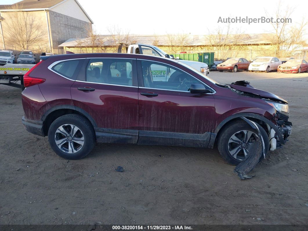 2019 Honda Cr-v Lx Maroon vin: 2HKRW6H35KH203429