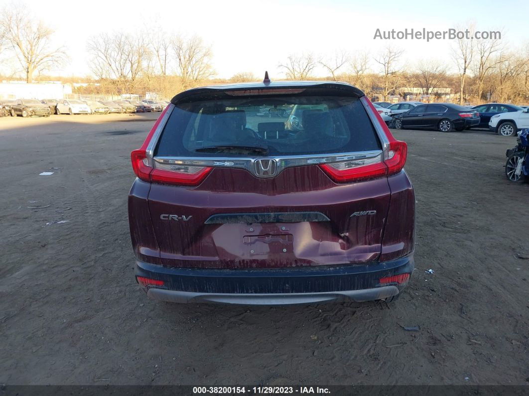 2019 Honda Cr-v Lx Maroon vin: 2HKRW6H35KH203429