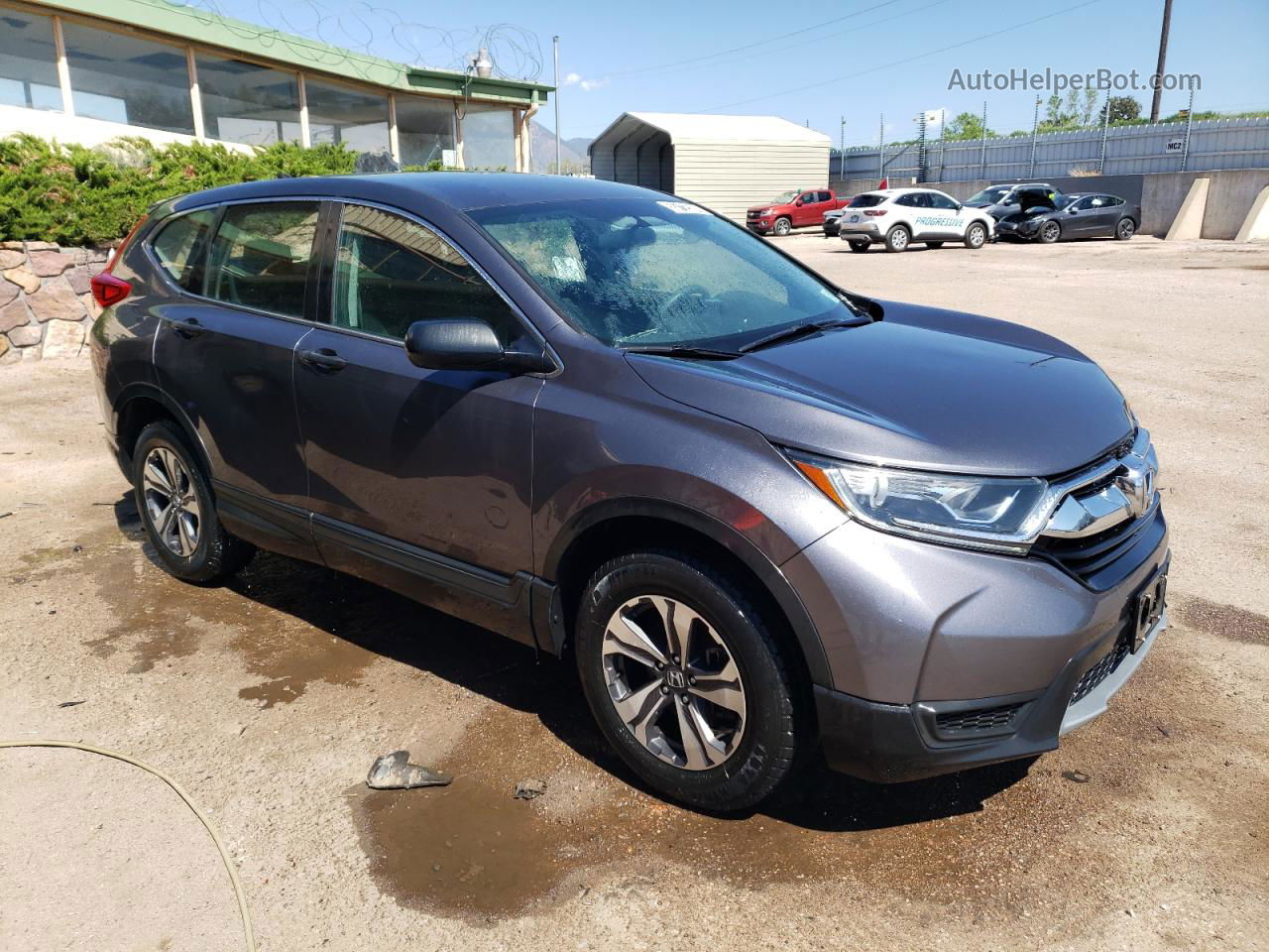 2019 Honda Cr-v Lx Gray vin: 2HKRW6H35KH217332