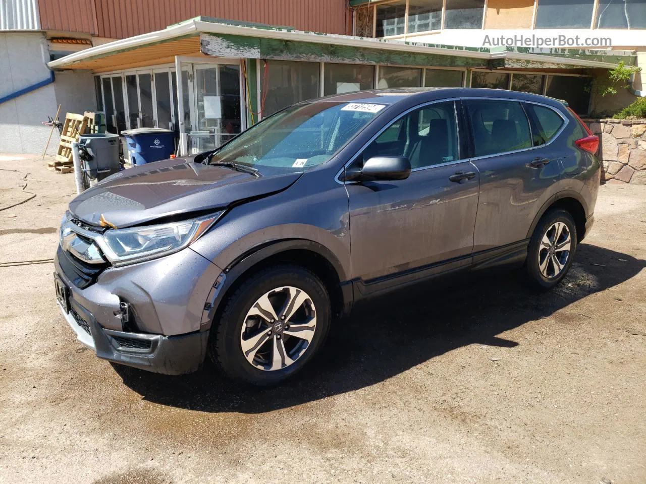 2019 Honda Cr-v Lx Gray vin: 2HKRW6H35KH217332