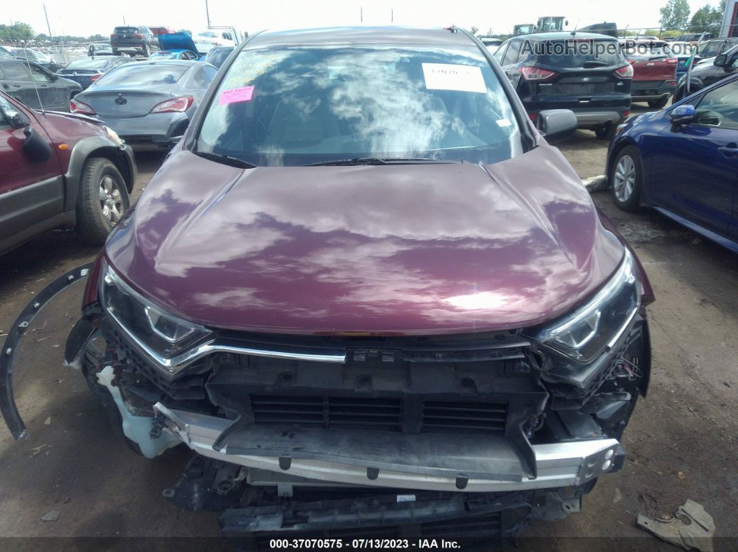 2019 Honda Cr-v Lx Burgundy vin: 2HKRW6H35KH225060