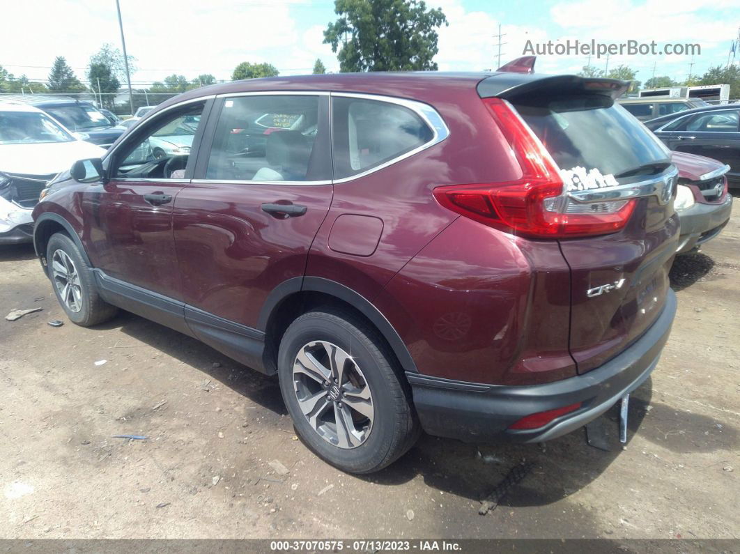 2019 Honda Cr-v Lx Burgundy vin: 2HKRW6H35KH225060