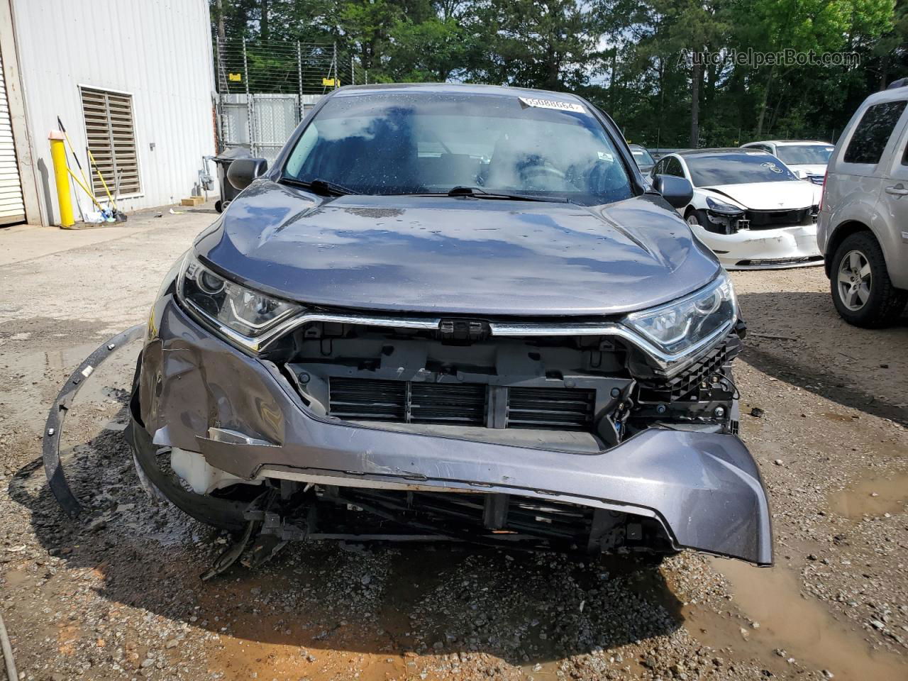 2017 Honda Cr-v Lx Gray vin: 2HKRW6H36HH206347