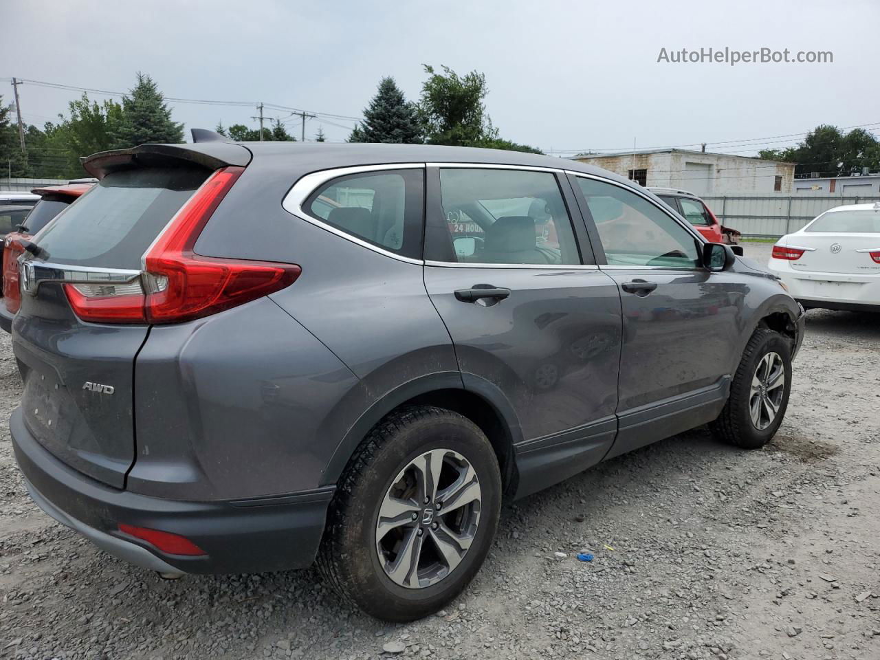 2017 Honda Cr-v Lx Gray vin: 2HKRW6H36HH209006