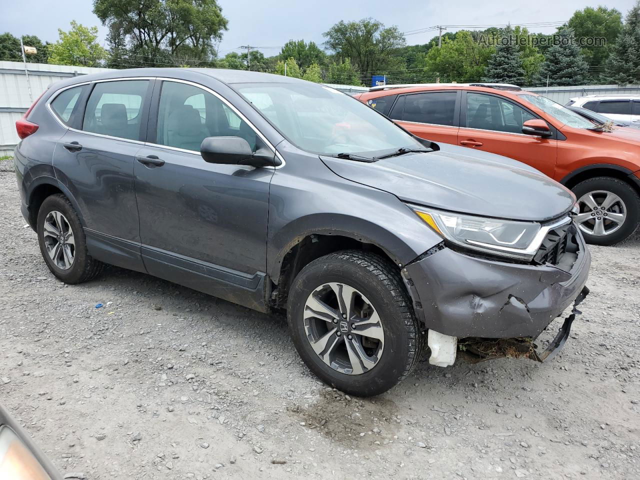 2017 Honda Cr-v Lx Gray vin: 2HKRW6H36HH209006