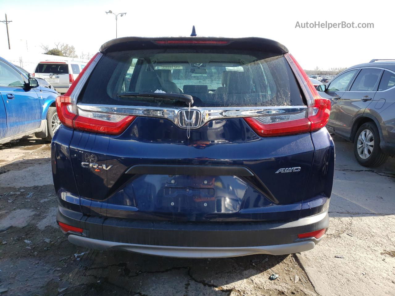 2017 Honda Cr-v Lx Blue vin: 2HKRW6H36HH211869