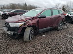 2018 Honda Cr-v Lx Maroon vin: 2HKRW6H36JH201879