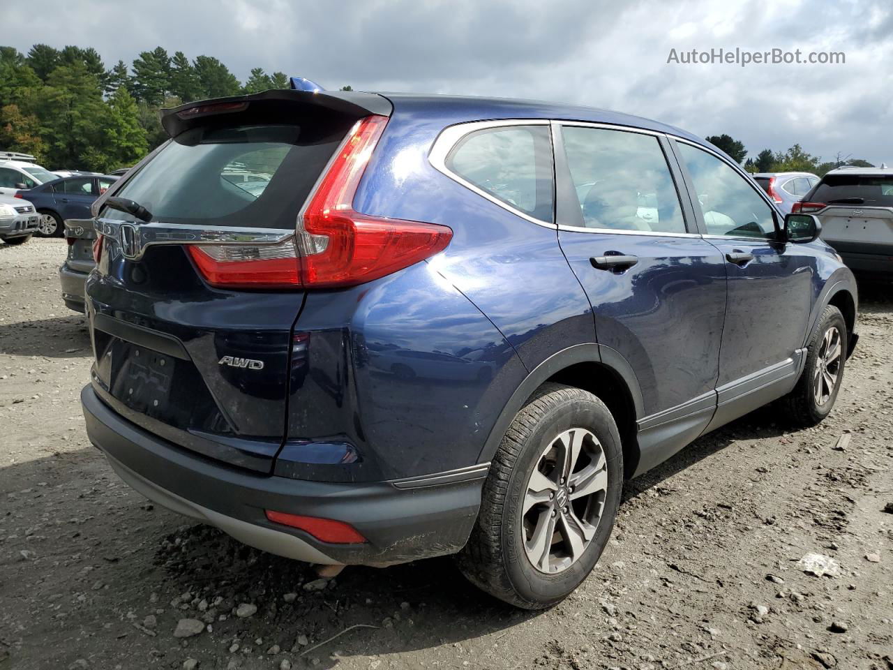 2018 Honda Cr-v Lx Blue vin: 2HKRW6H36JH204426