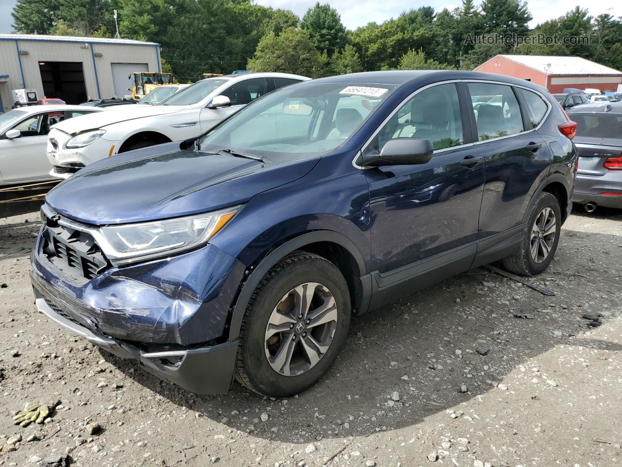 2018 Honda Cr-v Lx Blue vin: 2HKRW6H36JH204426