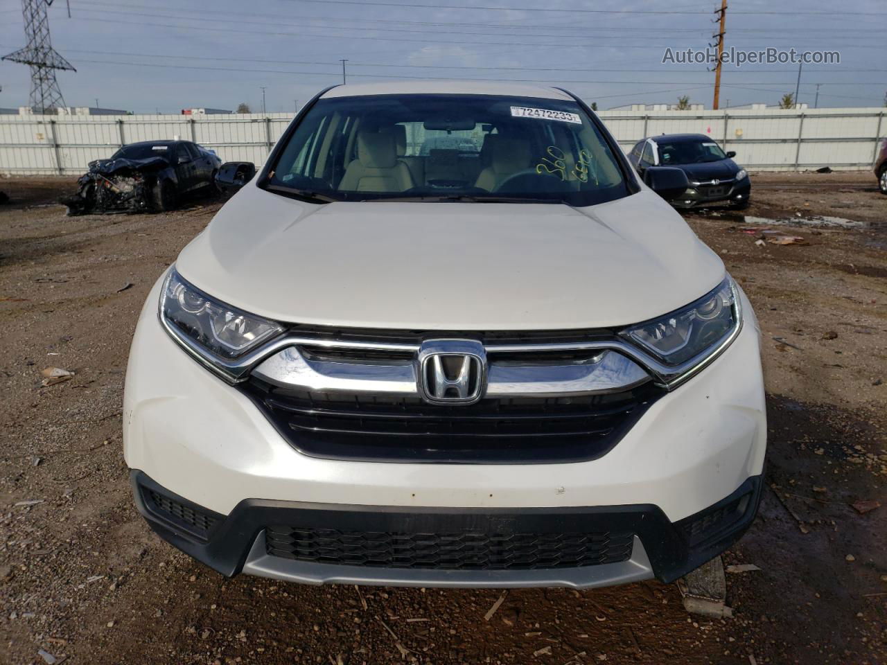 2018 Honda Cr-v Lx White vin: 2HKRW6H36JH221825