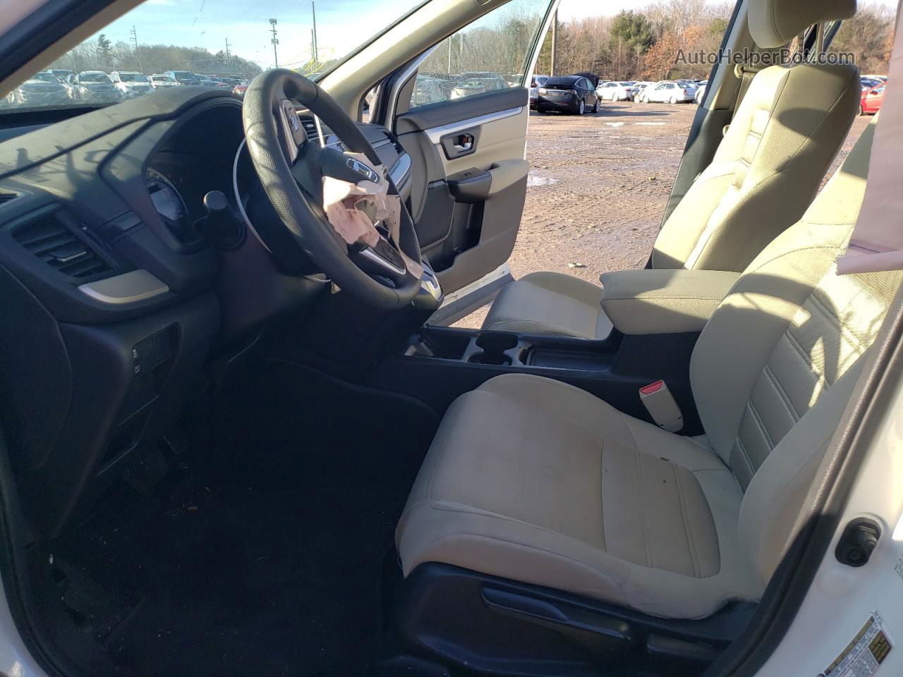 2018 Honda Cr-v Lx White vin: 2HKRW6H36JH225681