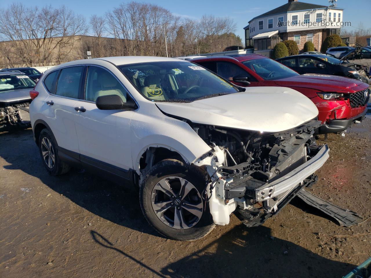 2018 Honda Cr-v Lx White vin: 2HKRW6H36JH225681