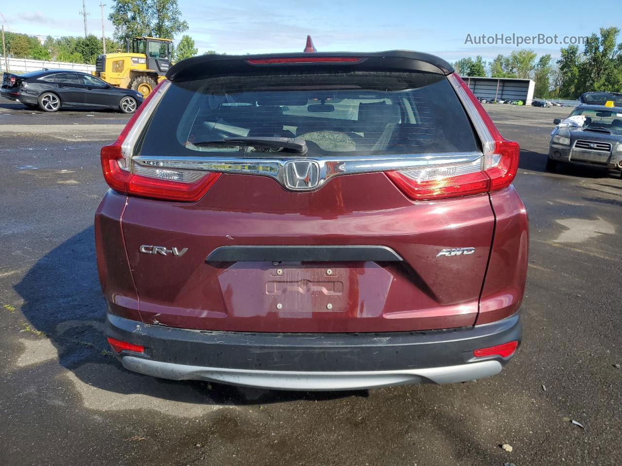 2018 Honda Cr-v Lx Burgundy vin: 2HKRW6H36JH227284