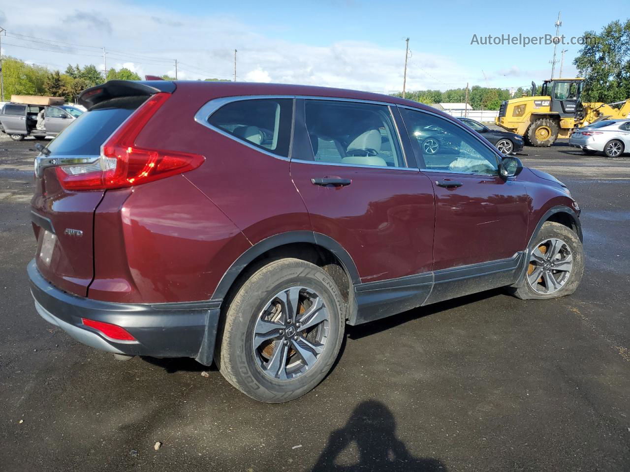 2018 Honda Cr-v Lx Burgundy vin: 2HKRW6H36JH227284