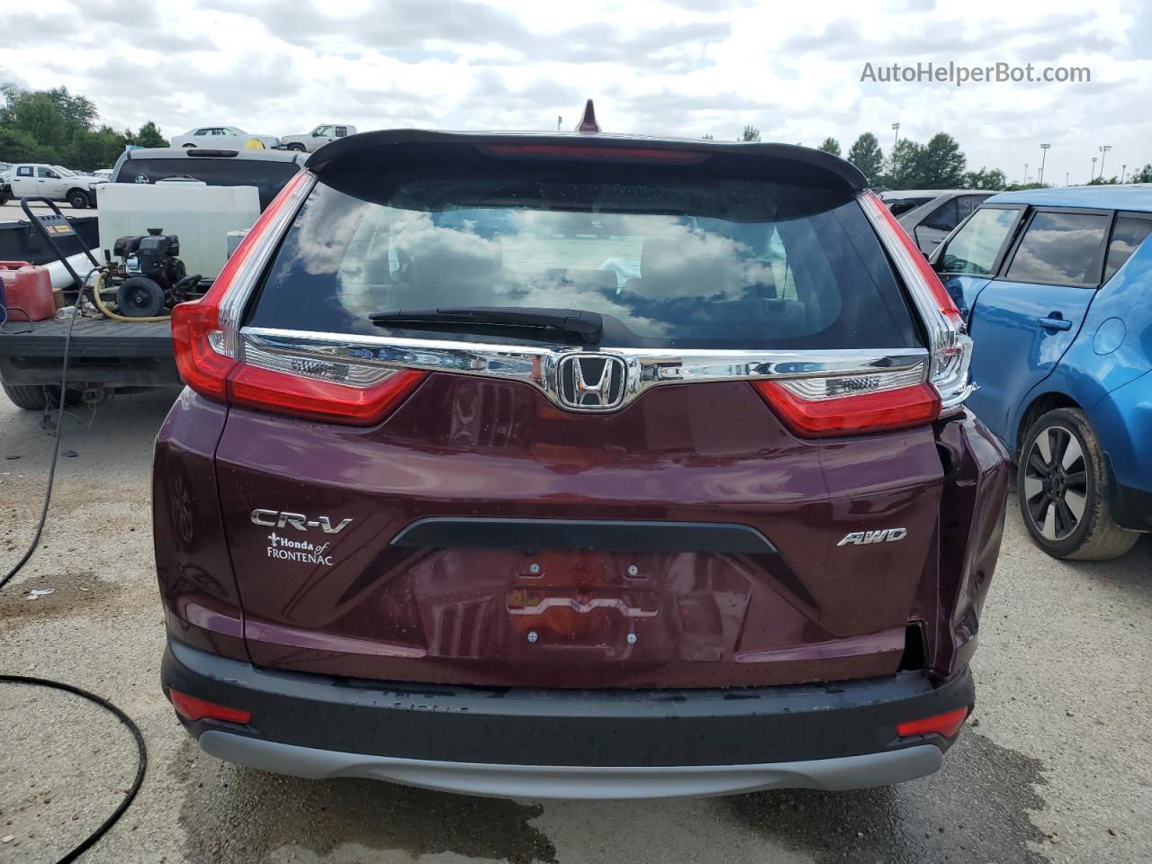 2019 Honda Cr-v Lx Бордовый vin: 2HKRW6H36KH223768