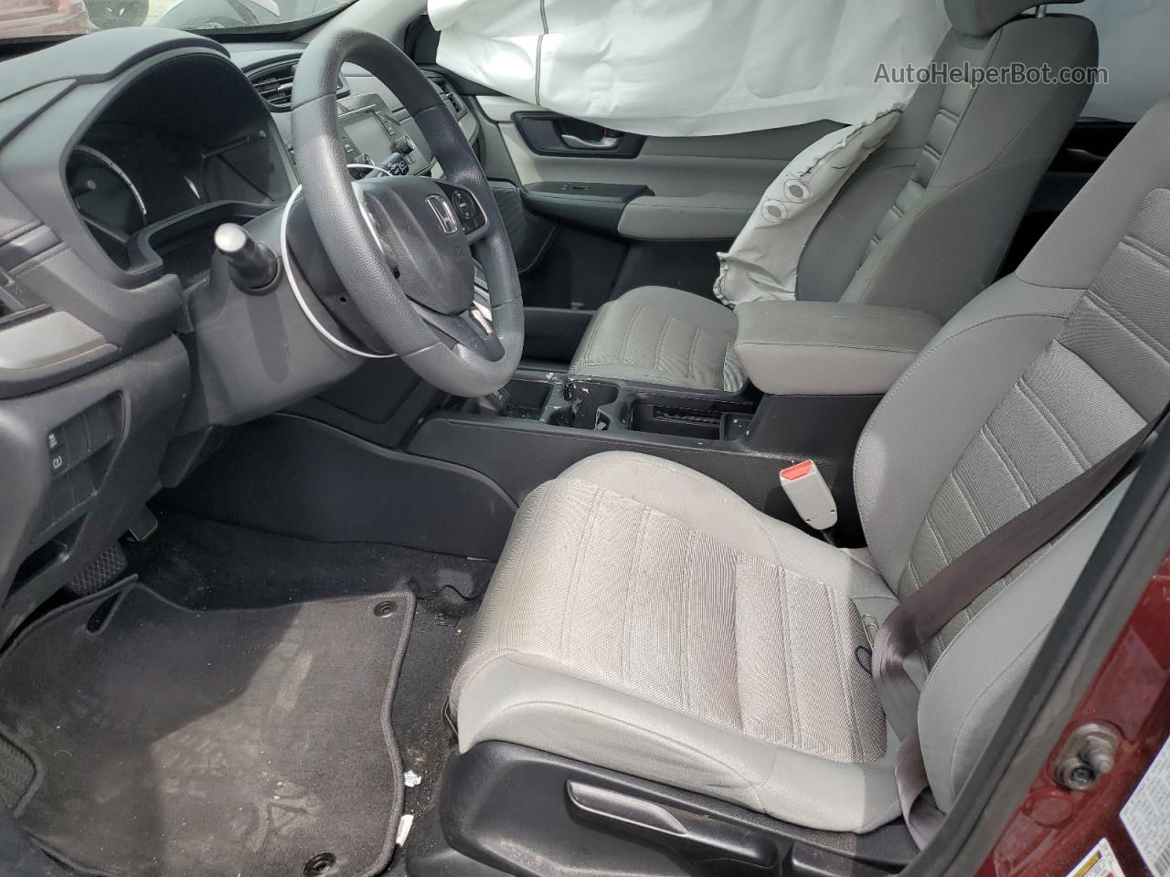 2019 Honda Cr-v Lx Burgundy vin: 2HKRW6H36KH231773