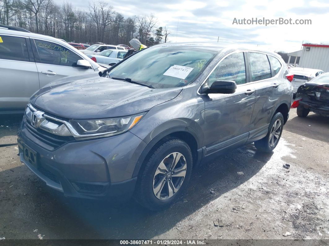 2017 Honda Cr-v Lx Gray vin: 2HKRW6H37HH203215