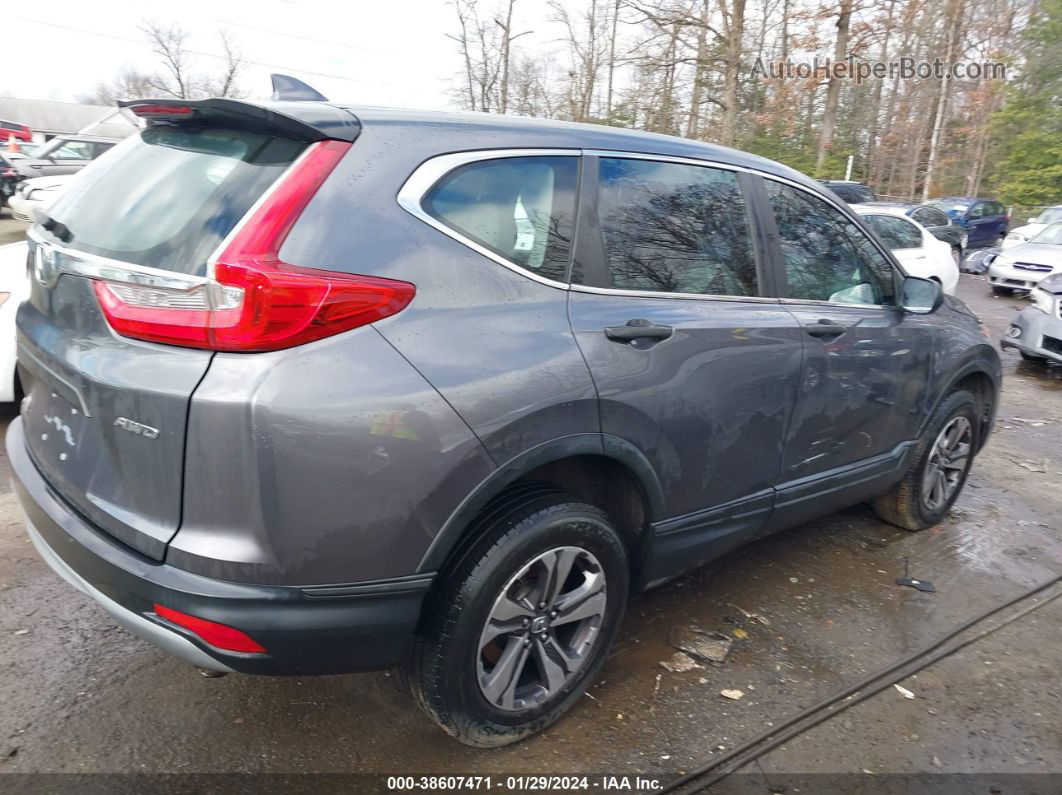 2017 Honda Cr-v Lx Gray vin: 2HKRW6H37HH203215