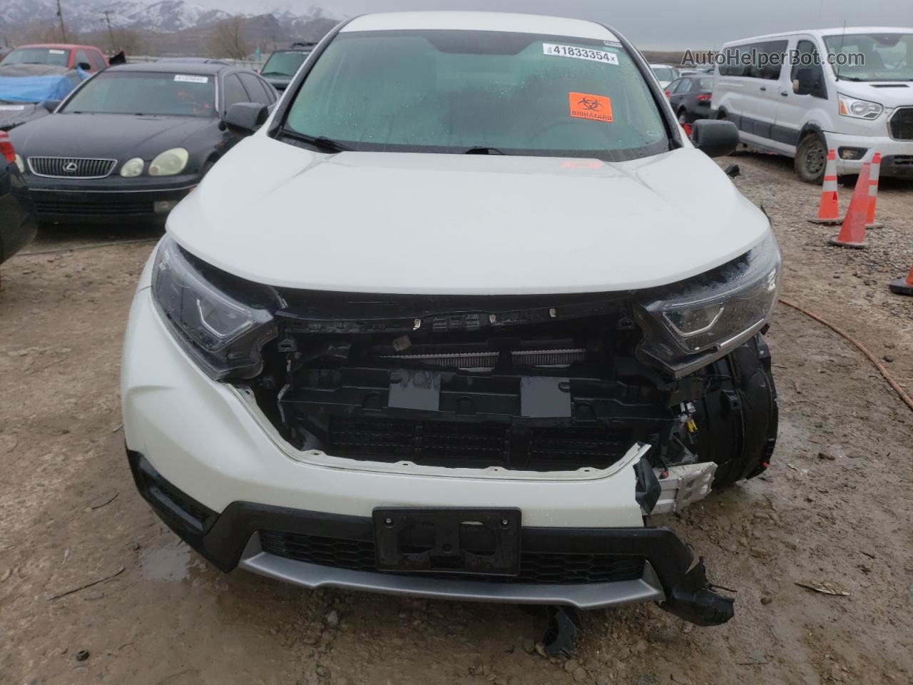 2017 Honda Cr-v Lx White vin: 2HKRW6H37HH215056