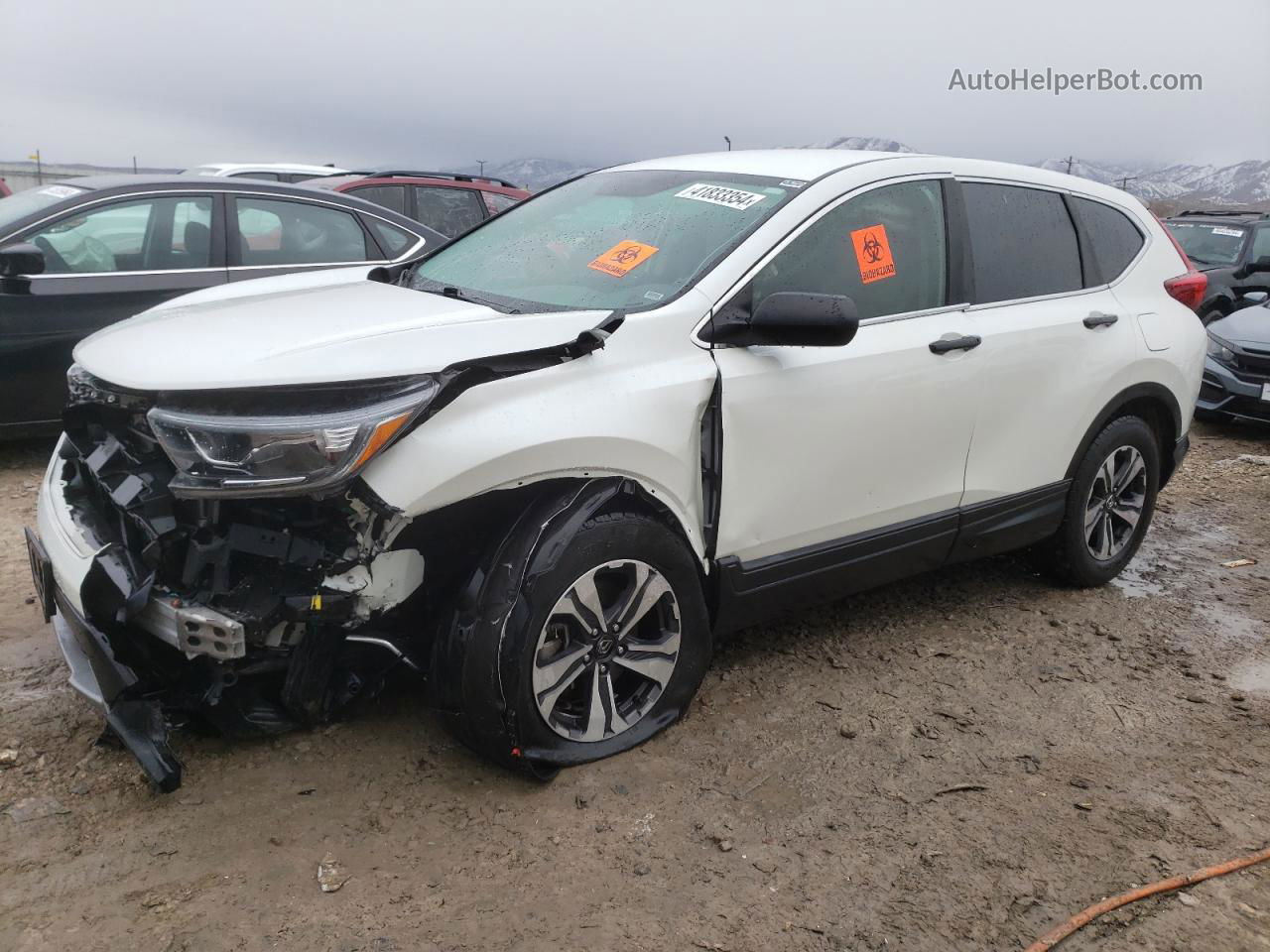 2017 Honda Cr-v Lx White vin: 2HKRW6H37HH215056