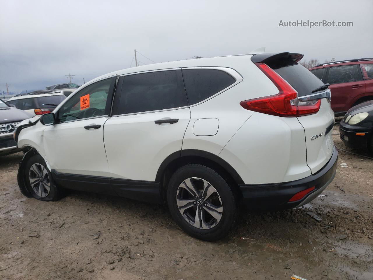 2017 Honda Cr-v Lx White vin: 2HKRW6H37HH215056