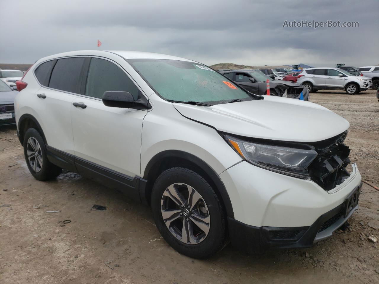 2017 Honda Cr-v Lx White vin: 2HKRW6H37HH215056