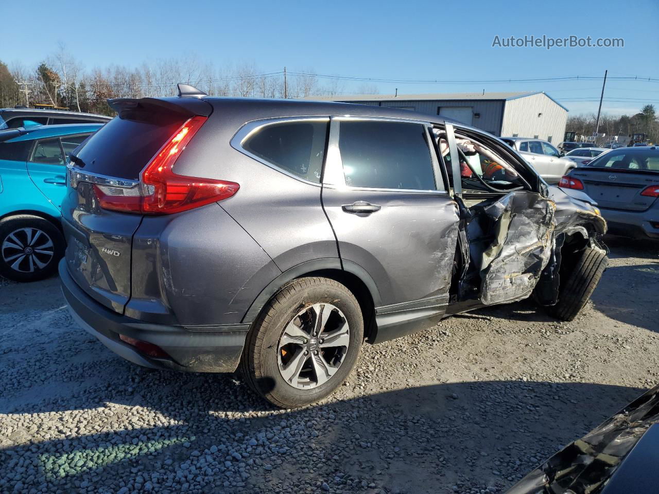 2017 Honda Cr-v Lx Gray vin: 2HKRW6H37HH219298