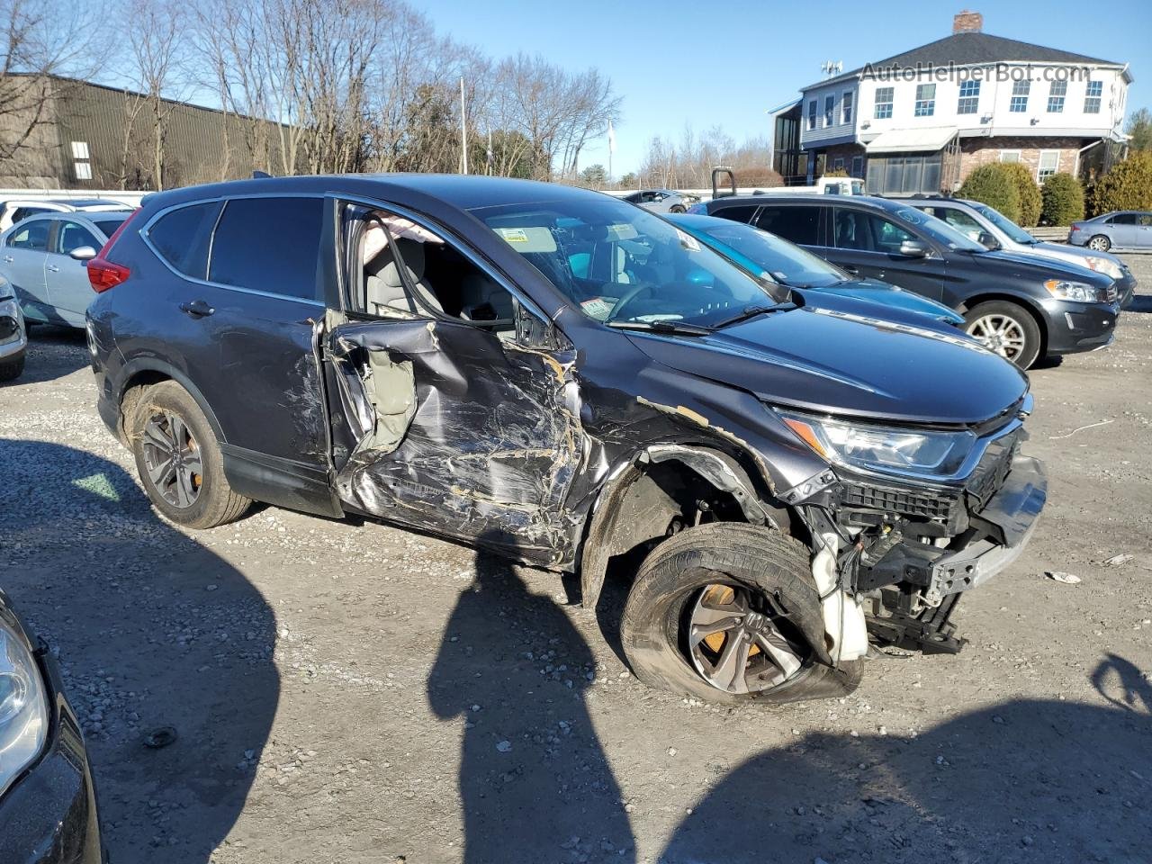 2017 Honda Cr-v Lx Gray vin: 2HKRW6H37HH219298