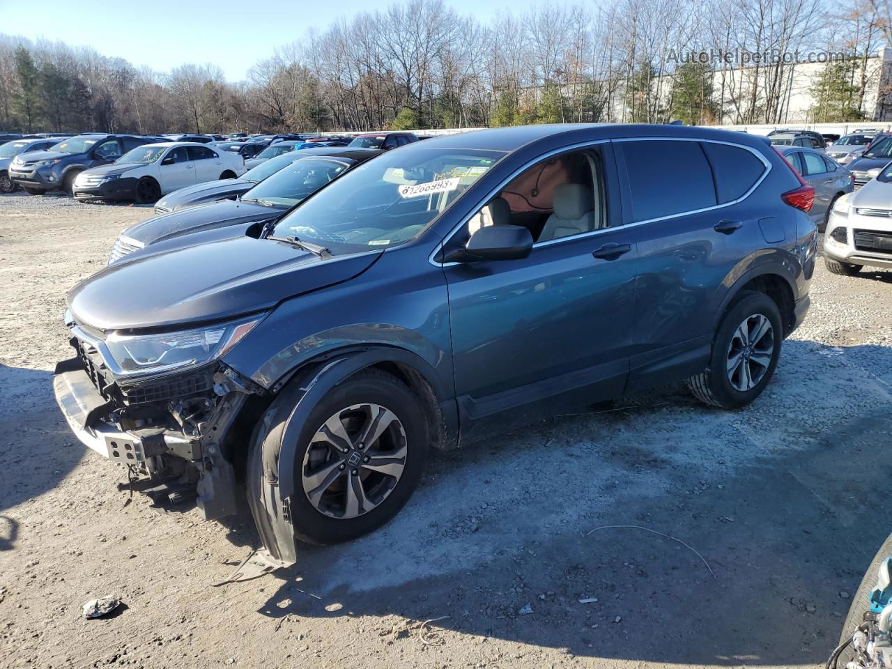 2017 Honda Cr-v Lx Gray vin: 2HKRW6H37HH219298