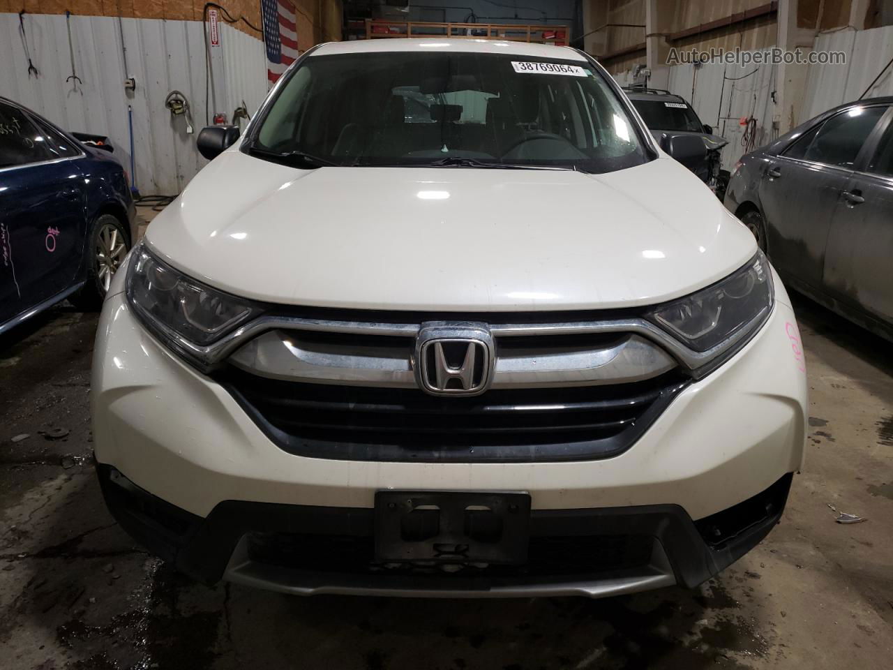 2017 Honda Cr-v Lx White vin: 2HKRW6H37HH220029