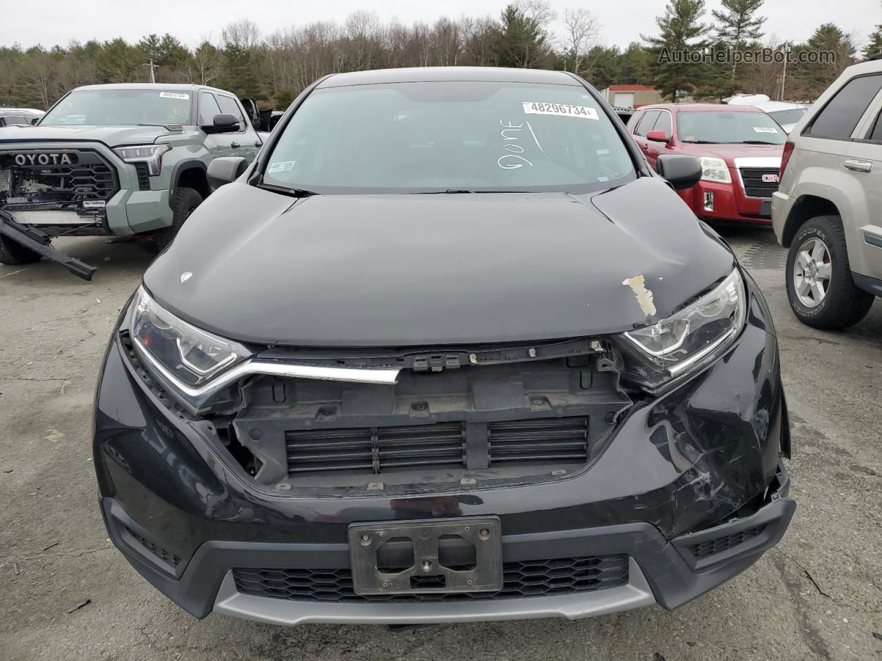 2018 Honda Cr-v Lx Black vin: 2HKRW6H37JH215466