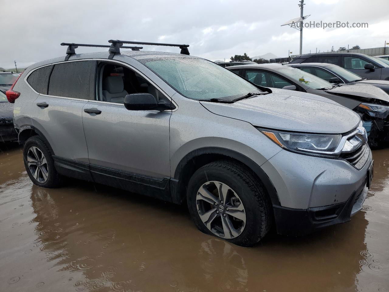 2018 Honda Cr-v Lx Silver vin: 2HKRW6H37JH232414