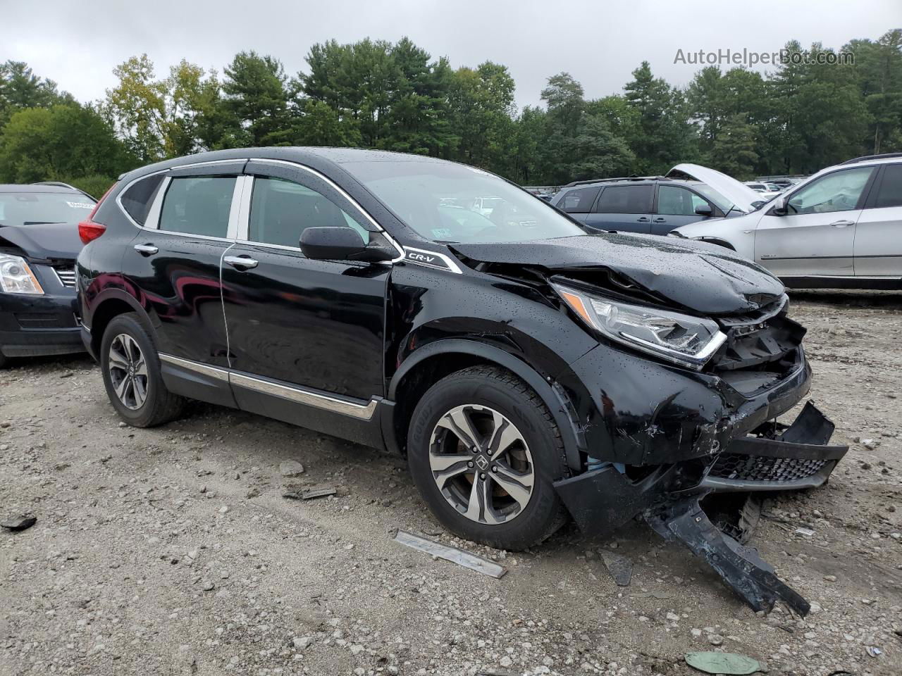 2019 Honda Cr-v Lx Black vin: 2HKRW6H37KH202136