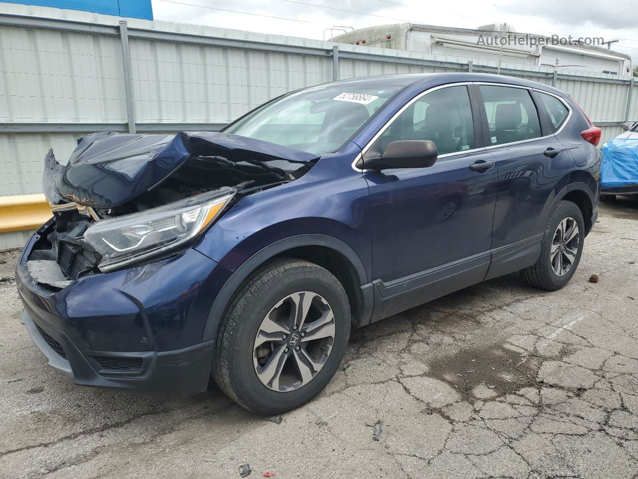 2019 Honda Cr-v Lx Blue vin: 2HKRW6H37KH202833