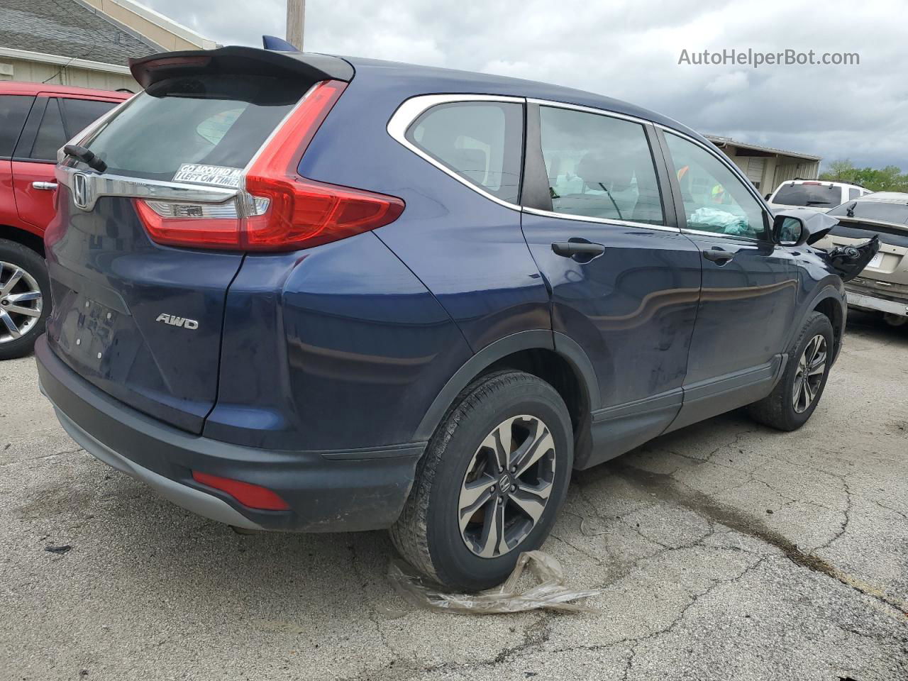 2019 Honda Cr-v Lx Blue vin: 2HKRW6H37KH202833