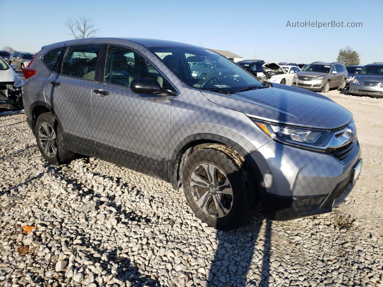 2019 Honda Cr-v Lx Серый vin: 2HKRW6H37KH210172