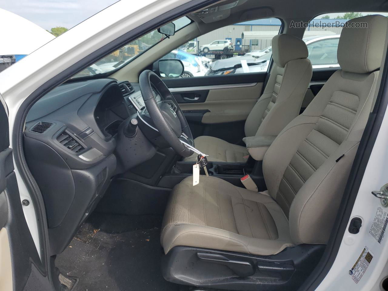 2019 Honda Cr-v Lx White vin: 2HKRW6H37KH210723