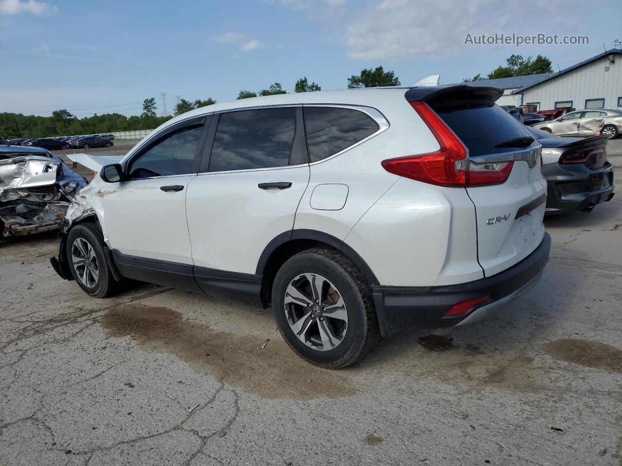 2019 Honda Cr-v Lx White vin: 2HKRW6H37KH214416