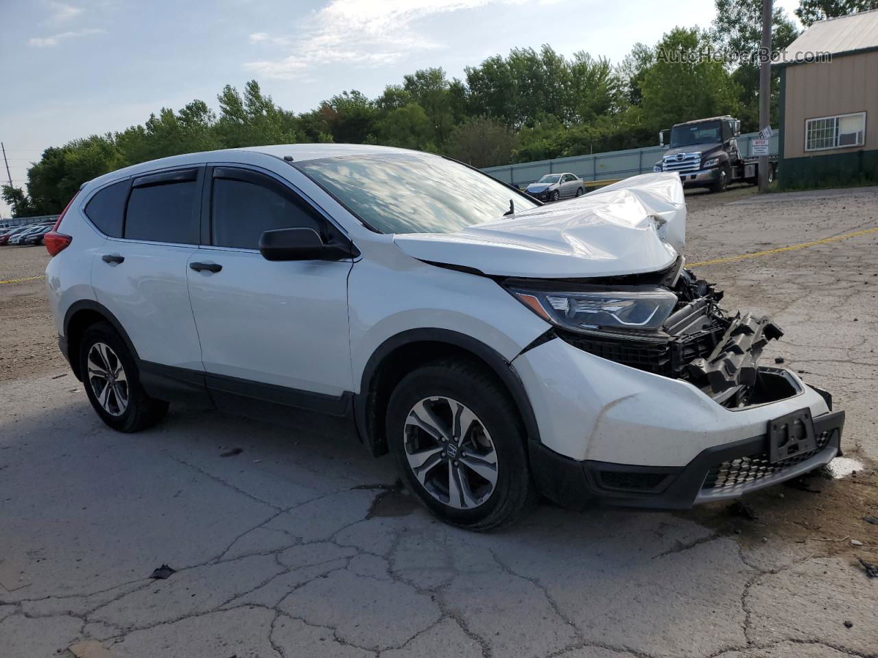 2019 Honda Cr-v Lx White vin: 2HKRW6H37KH214416