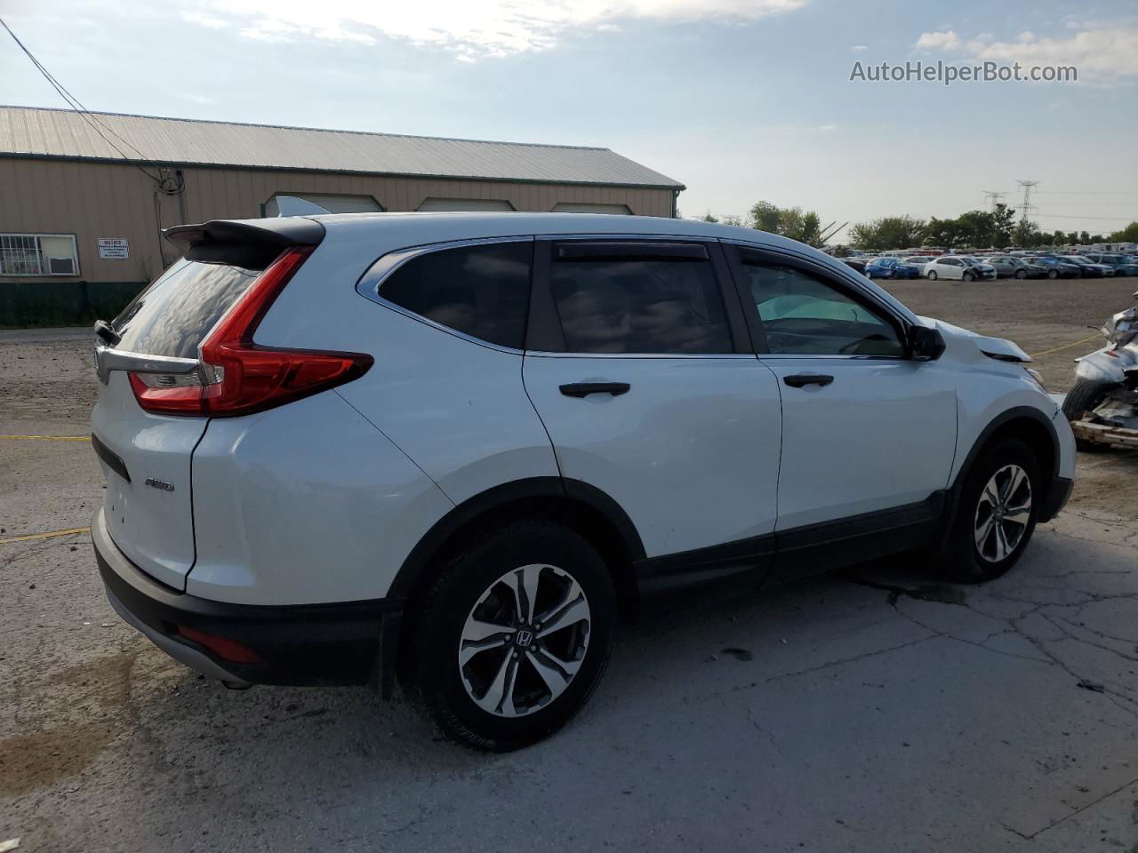 2019 Honda Cr-v Lx White vin: 2HKRW6H37KH214416