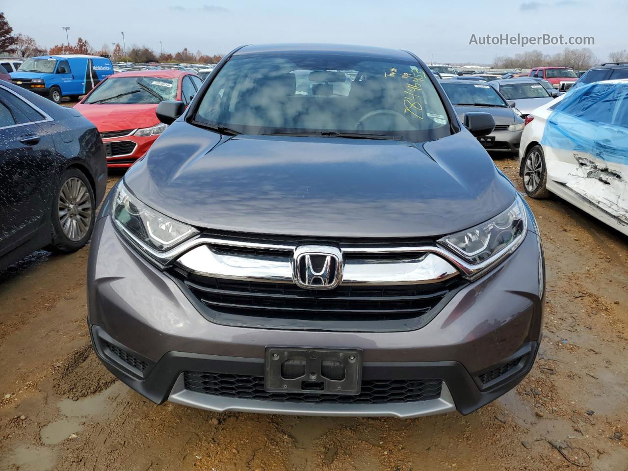 2019 Honda Cr-v Lx Gray vin: 2HKRW6H37KH217736